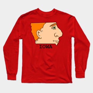 A funny map of Iowa Long Sleeve T-Shirt